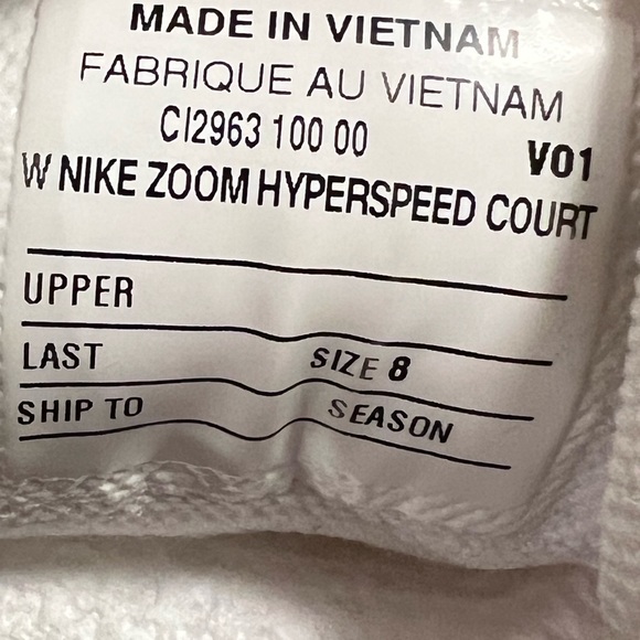 NIKE HyperZoom Court Sneaker size 8 women's - Picture 6 of 9